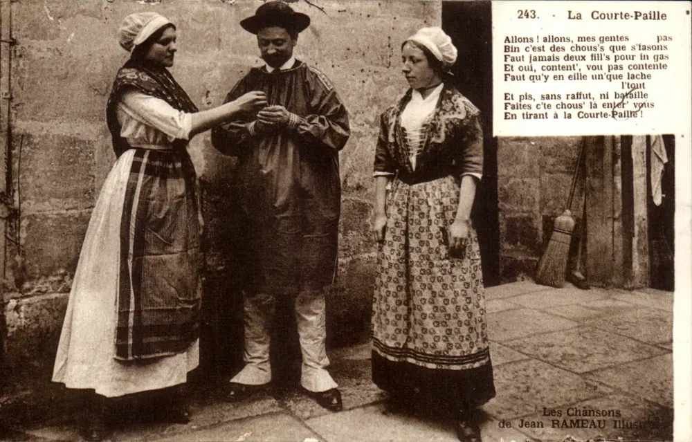 A Curta Palha — canção popular — As Canções de Jean RAMEAU, n°243 - Frente