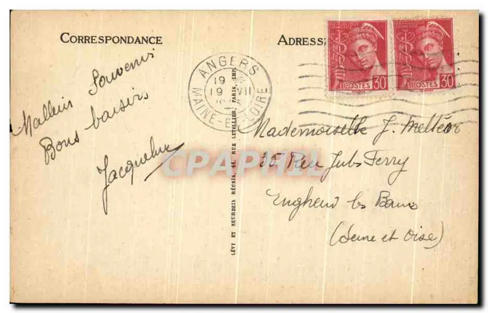 Angers — Église Saint-Serge — LL, n°70 - Verso