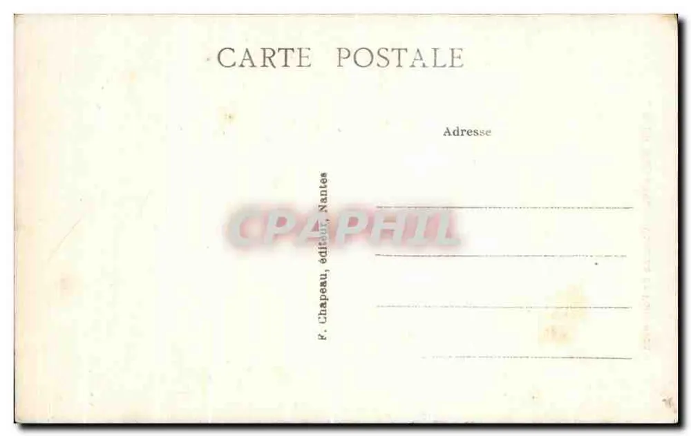 Na Bretanha — Traje de Pont-Aven — R. Chapeau, editor, Nantes - Verso