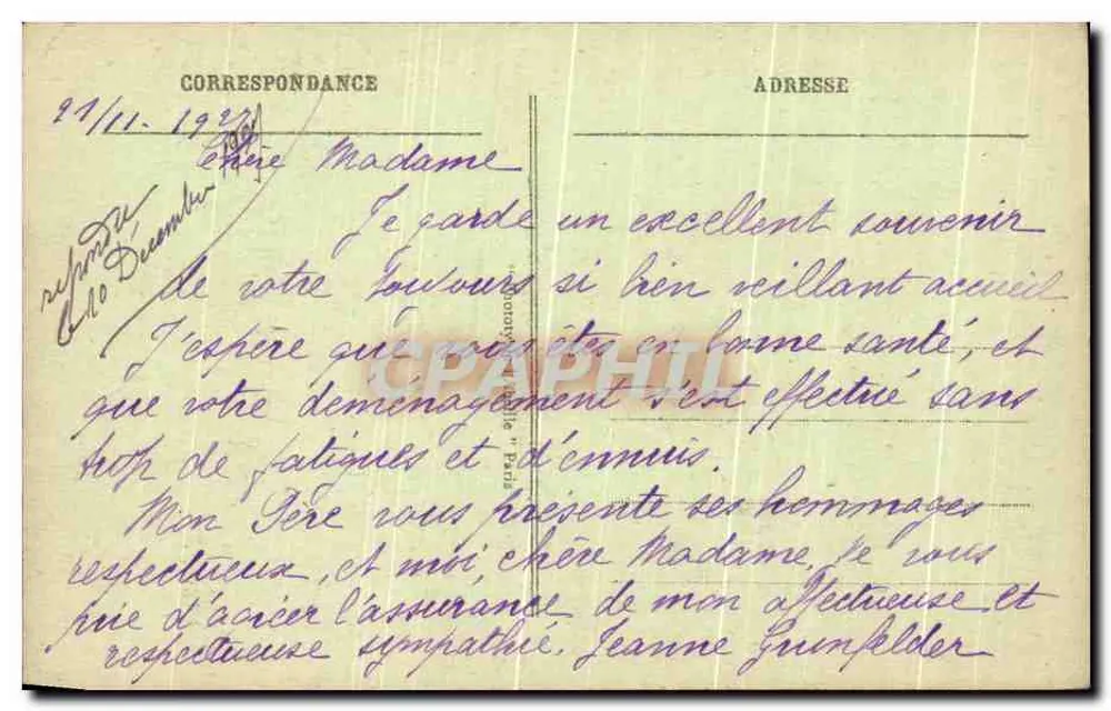 Paris - Igreja de São Vicente de Paulo — vista da praça com trêm — n° 220 - Verso