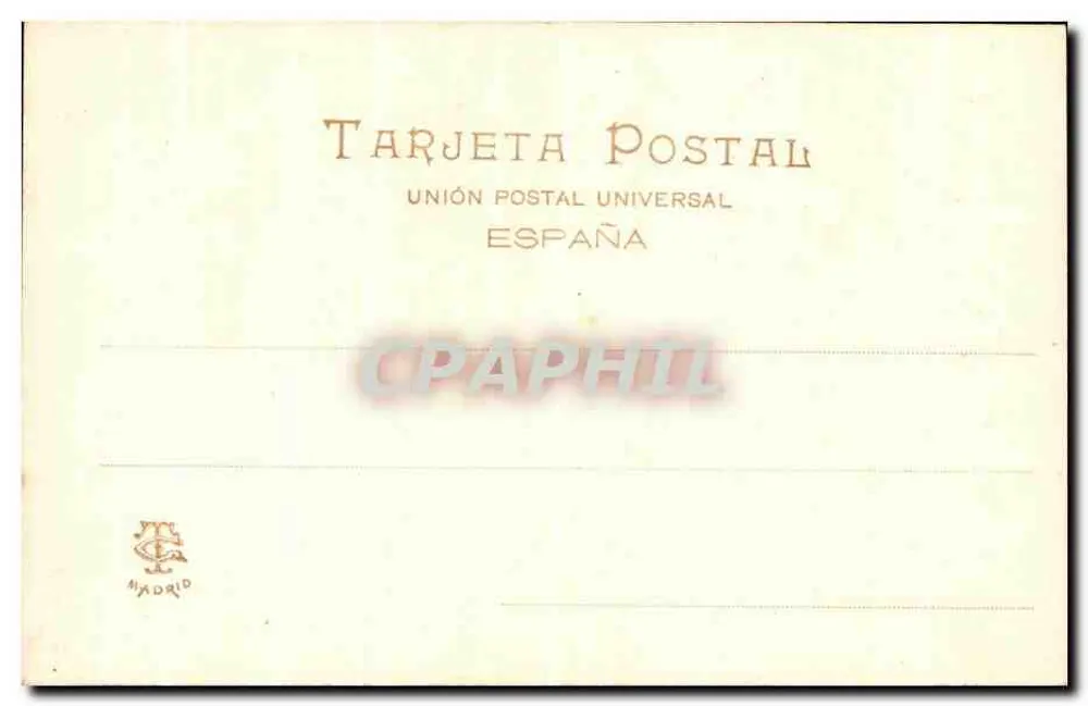 Retrato de Melchor de Palau — poema e assinatura — editor Madrid - Verso