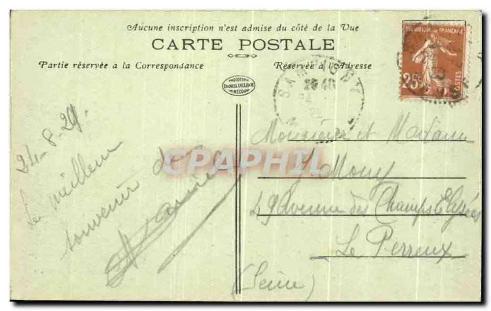 Sampigny (Meuse) — A Igreja — Edição Moser-Priant, n°9 - Verso