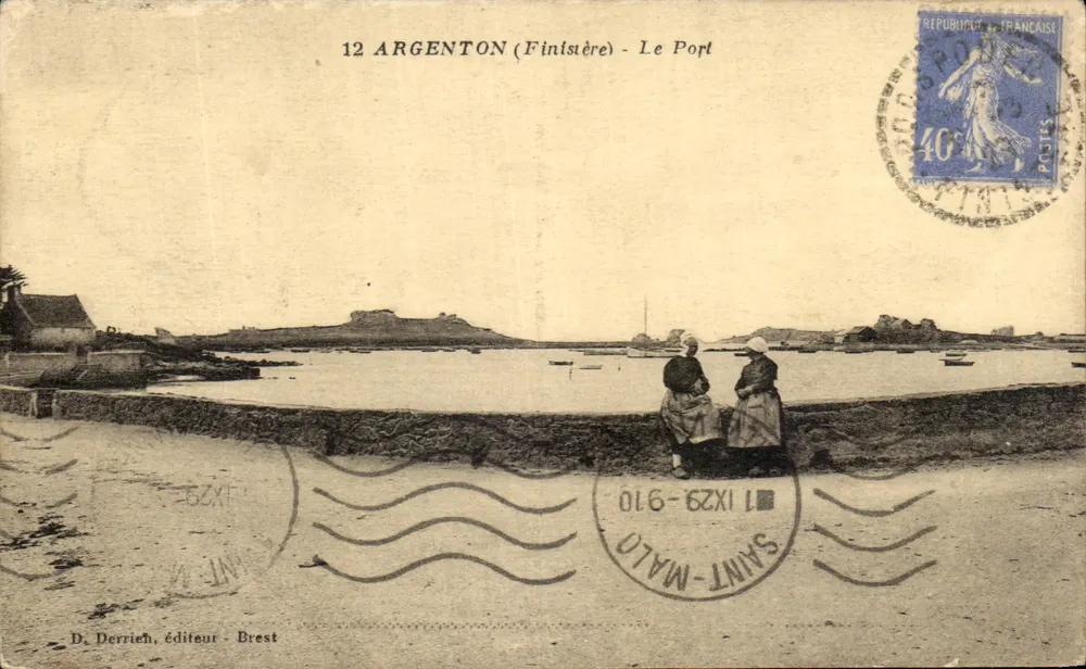 Argenton (Finistère) - O Porto — D. Derrieh, editor Brest, n°12 - Frente