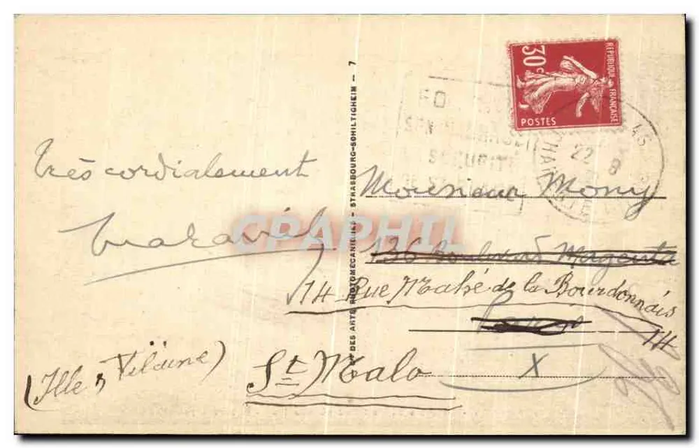 Fouras - Die Mole des Südports, wo Napoleon zur Verbannung aufbrach - Rückseite