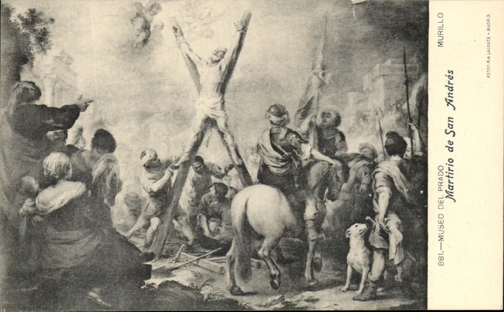Martirio de San Andrés — Gemälde von Murillo — Museo del Prado — Serie 881 — Verlag Fotógrafa Lacoste, Madrid - Vorderseite