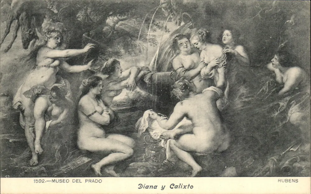 Diana e Calixto — Pintura de Rubens — Museu do Prado - Frente
