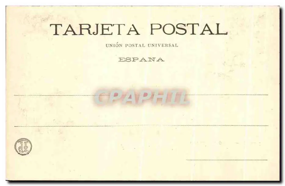 La Maja vestida — Werk von Goya — Phototypie Lacoste, Madrid, n° 2165 (b) - Rückseite