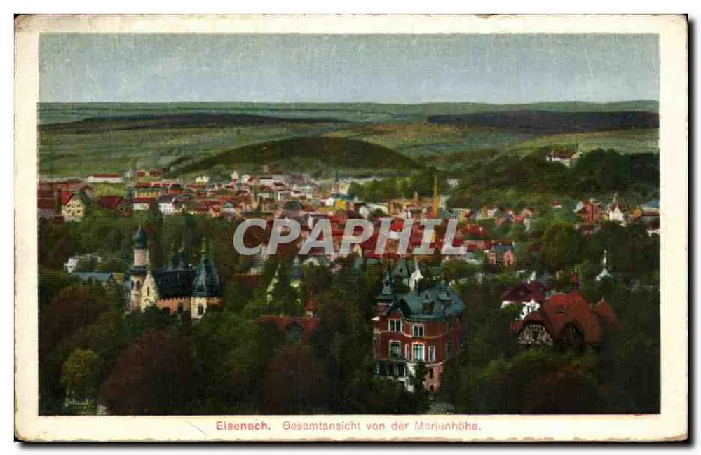 Eisenach — vista geral da Marianhöhe — editor Bruno Goukman, Gailf. - Frente