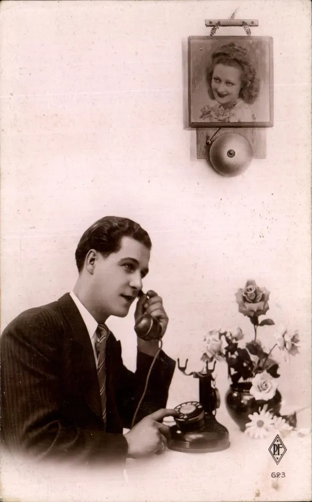 Mann am Telefon — Szene-Foto — P.F. n° 623 - Vorderseite