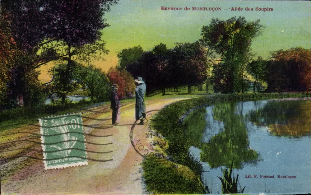 Dintorni di Montluçon — Allée des Soupirs — Lib. F. Pointud, Montluçon - Recto