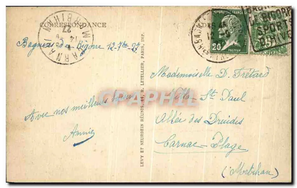 Bagnères-de-Bigorre — Wald von Bédat. Plateau Milon — LL - Rückseite
