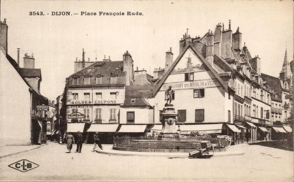 Dijon — Praça François Rude — Editor C. Lardé - Frente