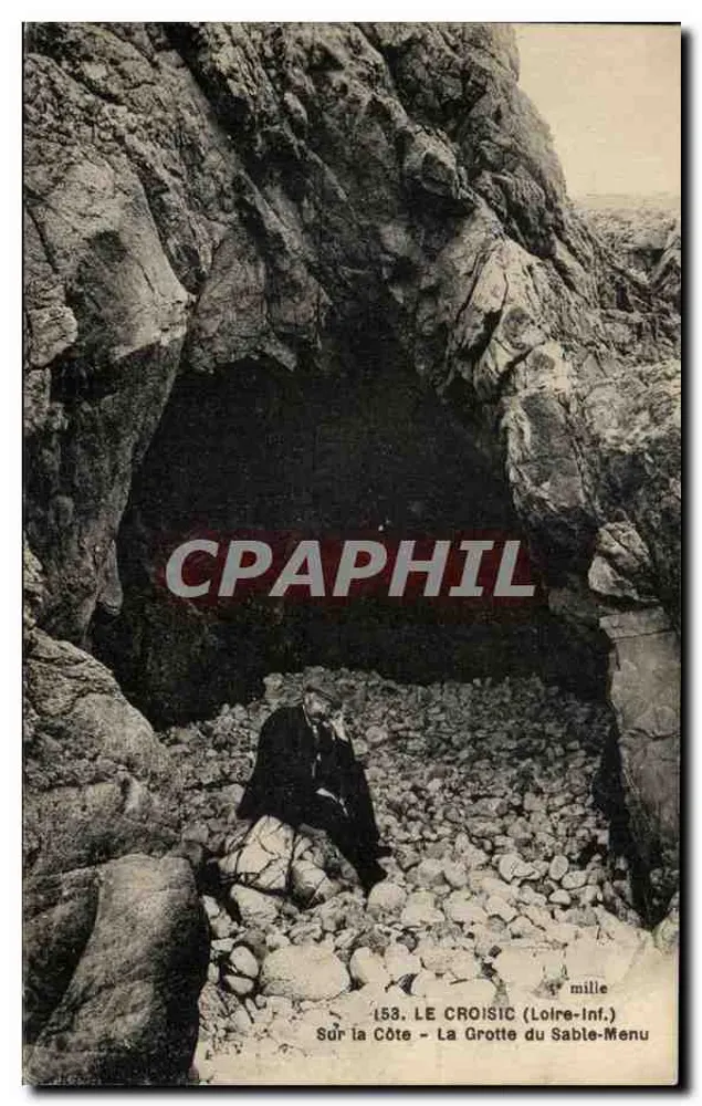 Le Croisic (Loire-Inf.) — A Gruta do Sable-Menu — F. Campoau, Imp. Edit., Nantes - Frente