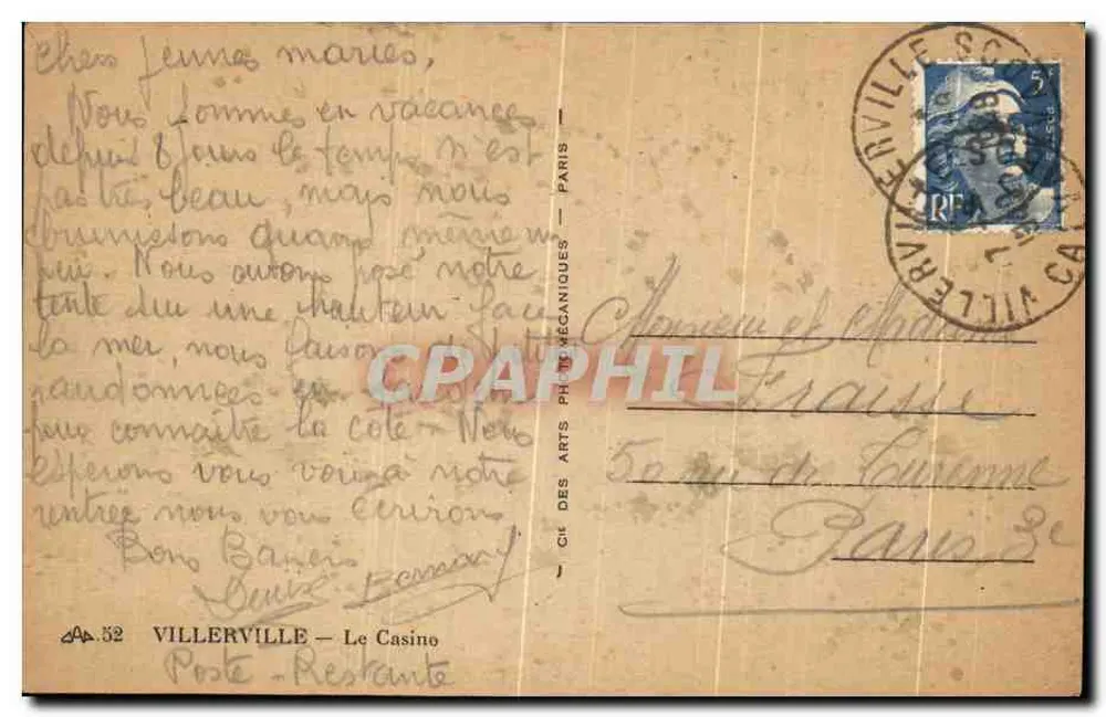 Municipale Casino — Villerville — n° 52 - Achterkant