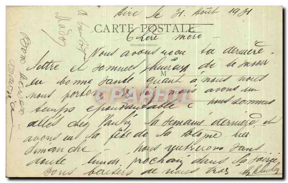 Aire-sur-Adour — Das Große Seminar — Haupteingang — Édition des Galeries d'Aire-sur-Adour - Rückseite