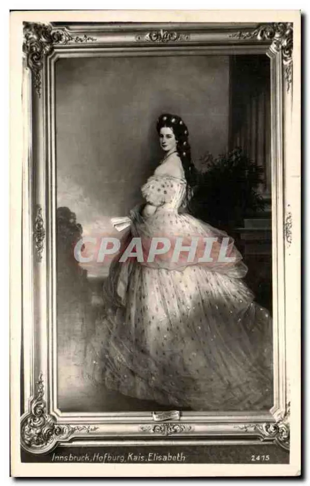 Innsbruck, Hofburg, Kaiserin Elisabeth — Geframte Photographie — Verlag A. Stockhammer, Tiroli, Nr. 2415 - Vorderseite