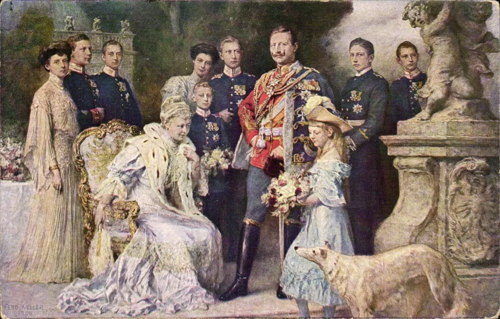 deutsche Königliche Familie — Porträt im Freien — Fero Keller 1906 - Vorderseite