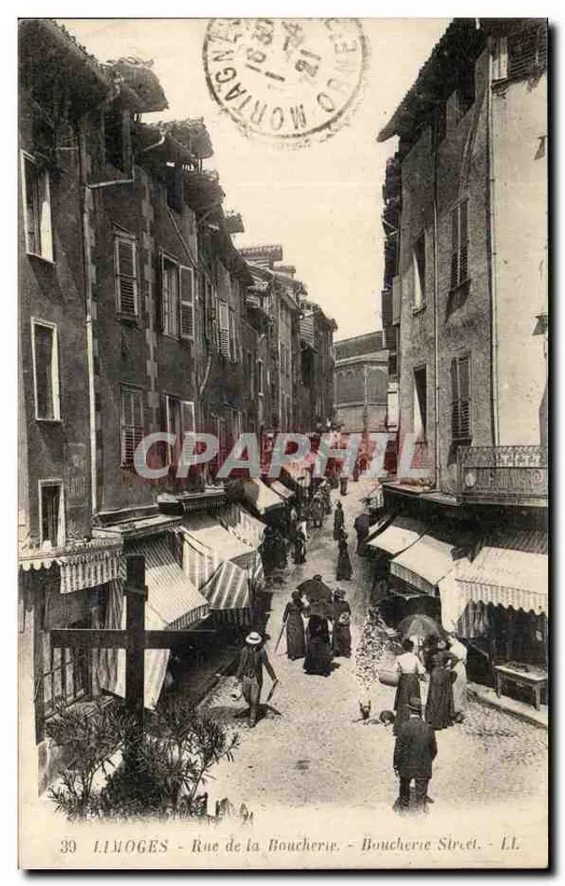 LIMOGES - Rua da Boucherie - Boucherie Street - LL - Frente