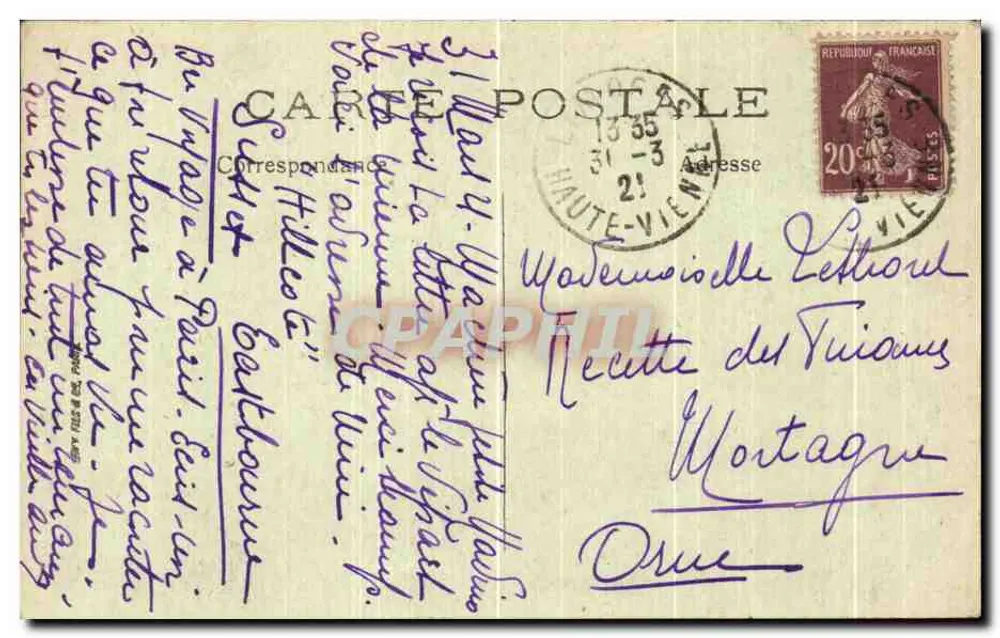 LIMOGES - Rua da Boucherie - Boucherie Street - LL - Verso