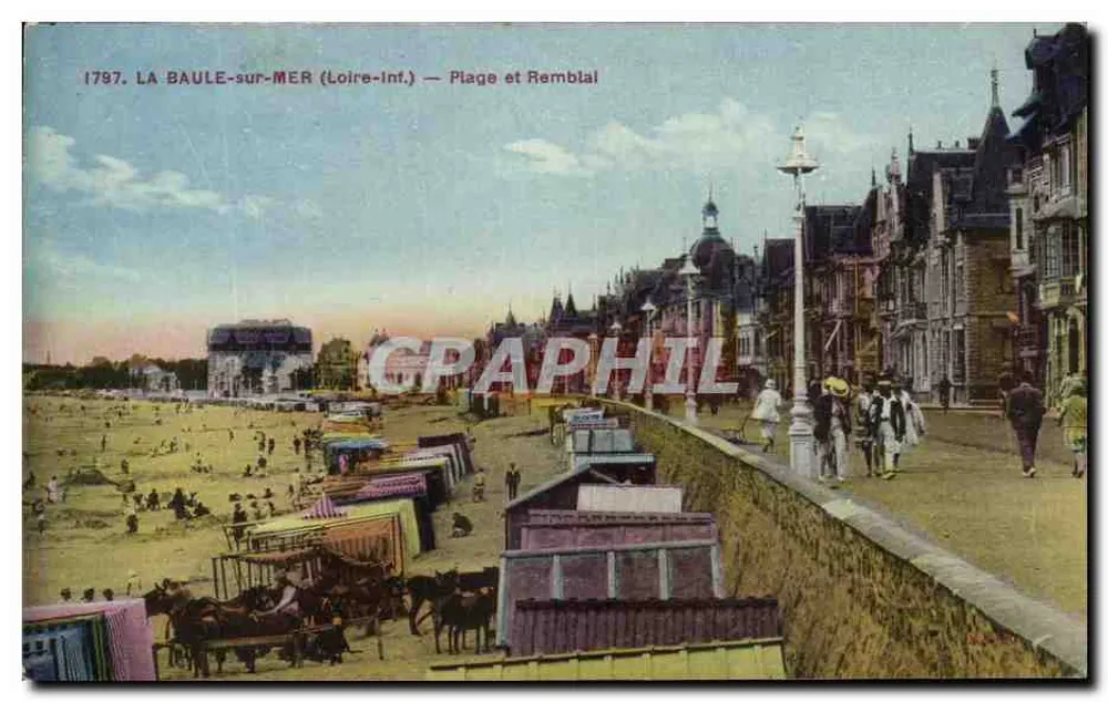 La Baule-sur-Mer (Loire-Inf.) — Strand und Damm — Graphphil - Vorderseite