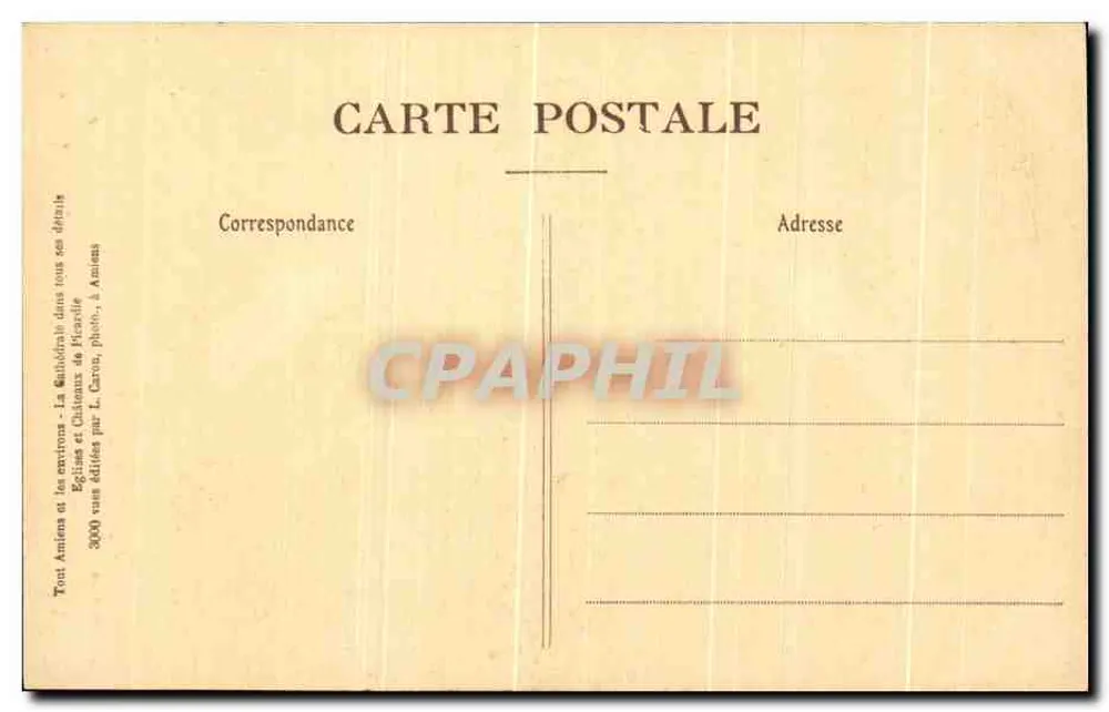 Amiens — Kathedrale — Chorstühle — Un Hucher — 4. Serie, Nr. 10 - Rückseite
