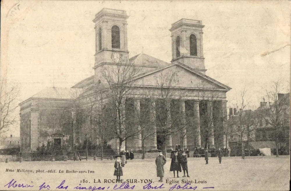 La Roche-sur-Yon — Église Saint-Louis — Mme Milkeau, phot.-édit. La Roche-sur-Yon, n°180 - Vorderseite
