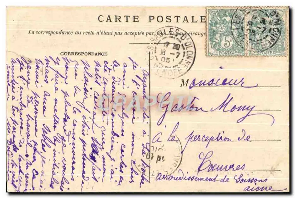 La Roche-sur-Yon — Église Saint-Louis — Mme Milkeau, phot.-édit. La Roche-sur-Yon, n°180 - Rückseite