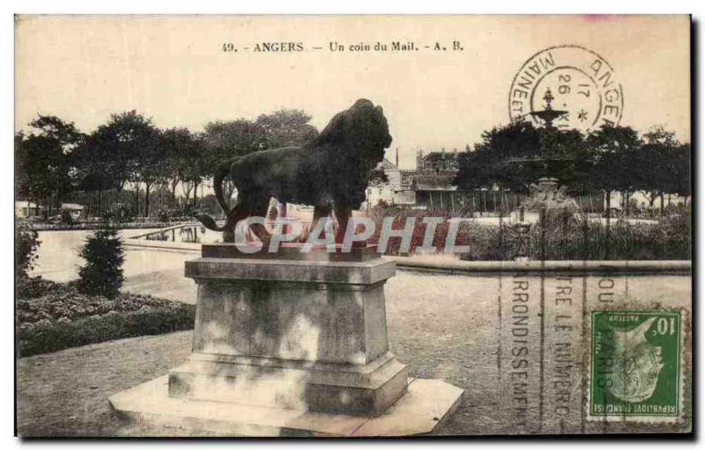 Angers — Um canto do Mail — A. B. - Frente
