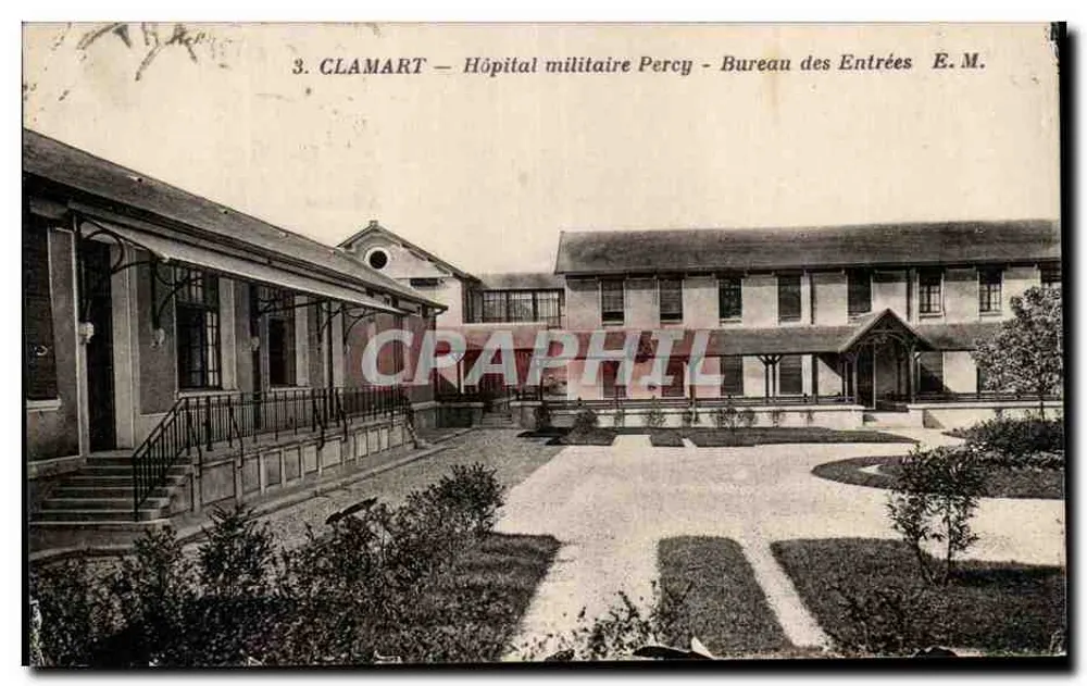 Clamart — Militärkrankenhaus Percy — Aufnahmeamt E.M. - Vorderseite