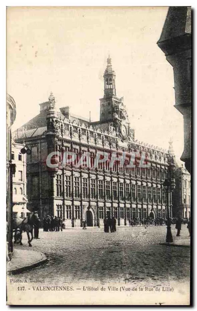 Valenciennes — Das Rathaus (Ansicht der Rue de Lille) — Photo A. Duhart, n° 437 - Vorderseite