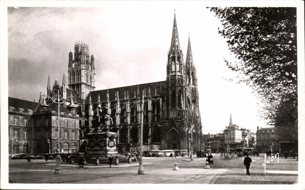 Rouen — Place de l'Hôtel de Ville et Église Saint-Ouen — Éditions d'Art, Paris - Vorderseite