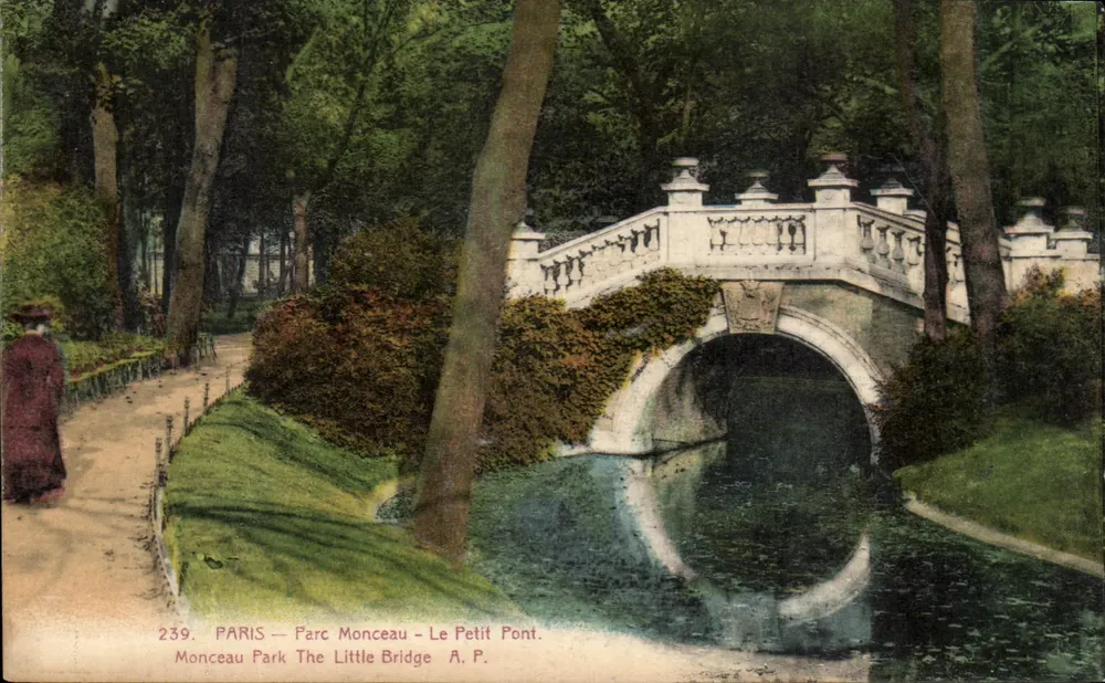 Paris — Parc Monceau — O Pequeno Ponte — A.P. n°239 - Frente