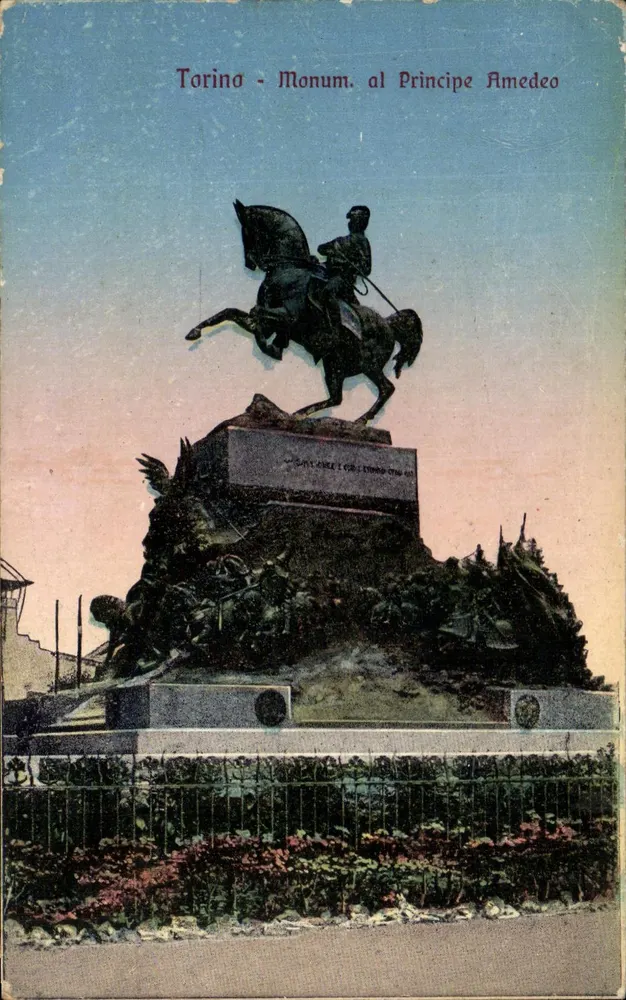 Torino - Monum. ao Príncipe Amedeo — editor Ed. M. G. C. in T. - Frente