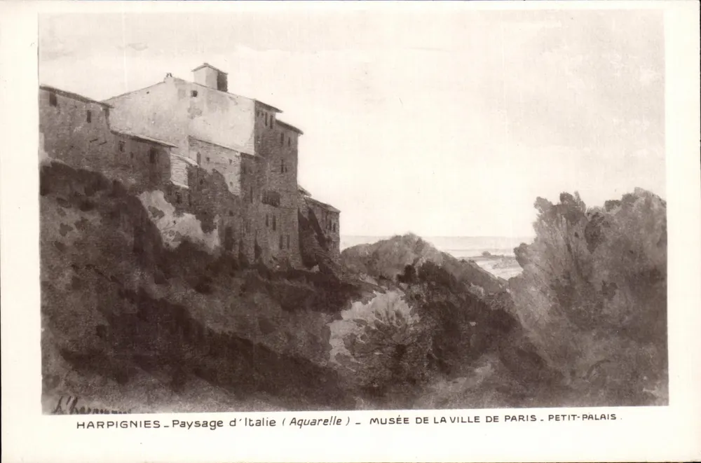 Harpignies — Landschaft Italiens (Aquarell) — Museum der Stadt Paris — Petit Palais - Vorderseite