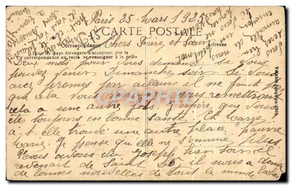PARIS — Igreja de Saint-Médard — Édition Ducerl, 'Au Linge Américain' - Verso