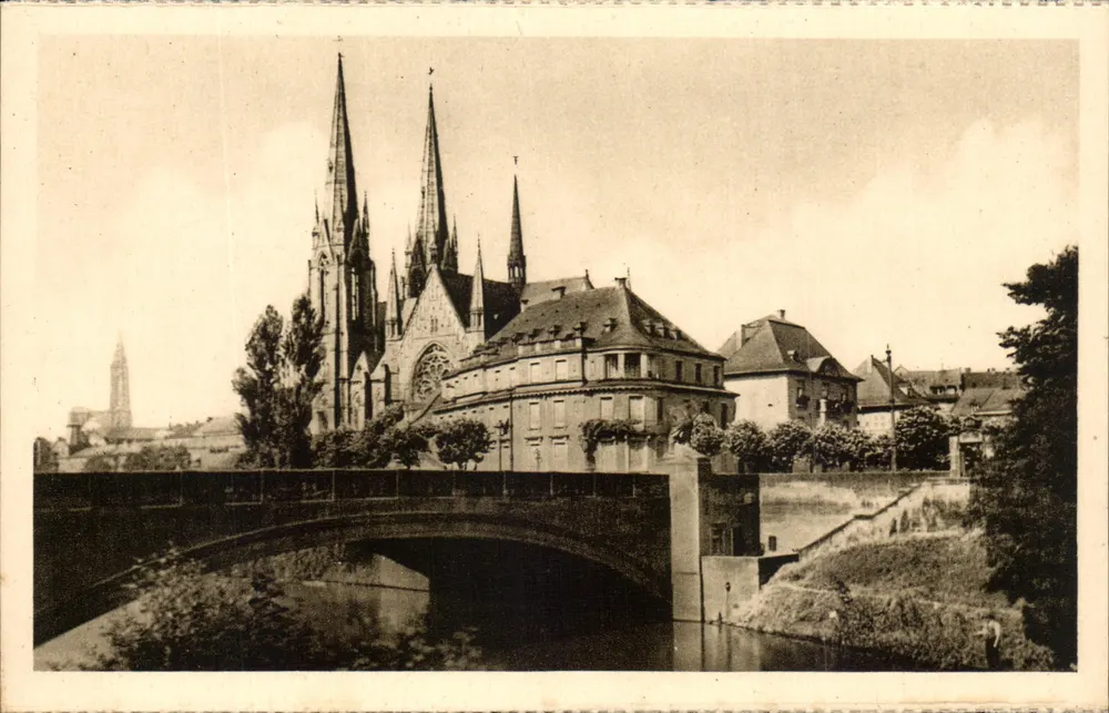 Straßburg — Kirche Saint-Paul und Kathedrale — Felix Labb, Verlag Straßburg - Vorderseite