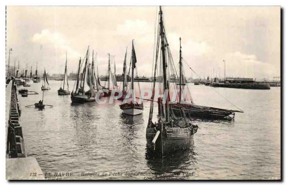 Le Havre — Fischboote im Ancon Barré — De Phot. - Vorderseite
