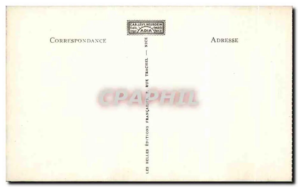 Aix-les-Bains — Ein Eckbereich des Parks und der Wassersee — CAP 364, Verlag Adia - Rückseite