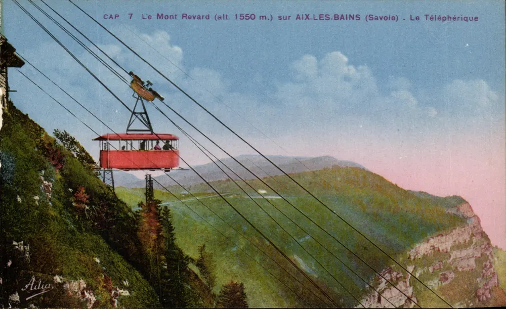 Mount Revard (Höhe 1550 m.) über AIX-LES-BAINS (Savoie) — Der Seilbahn — CAP 7 — Adia - Vorderseite