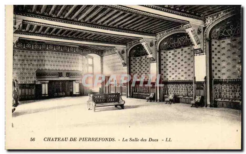 Castello di Pierrefonds — La Salle des Ducs — LL, n°56 - Recto