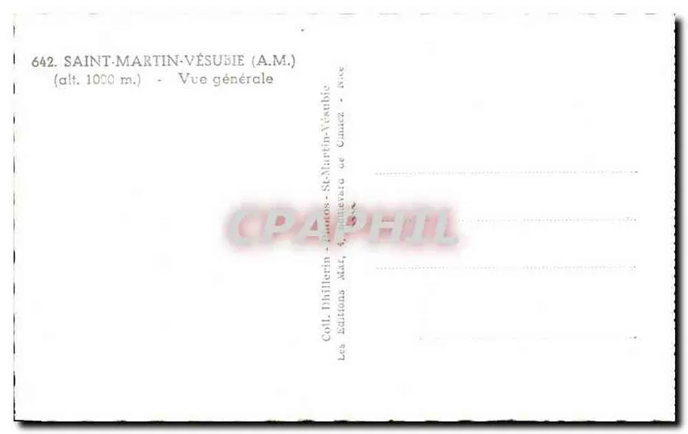 Saint-Martin-Vésubie — Vista geral — Edições Dhillerin - Verso