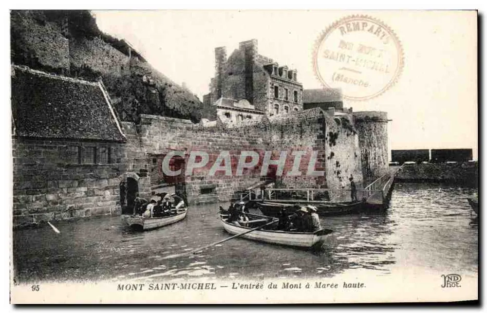 Mont Saint-Michel — Der Eingang zum Berg bei Flut — NDHOT - Vorderseite