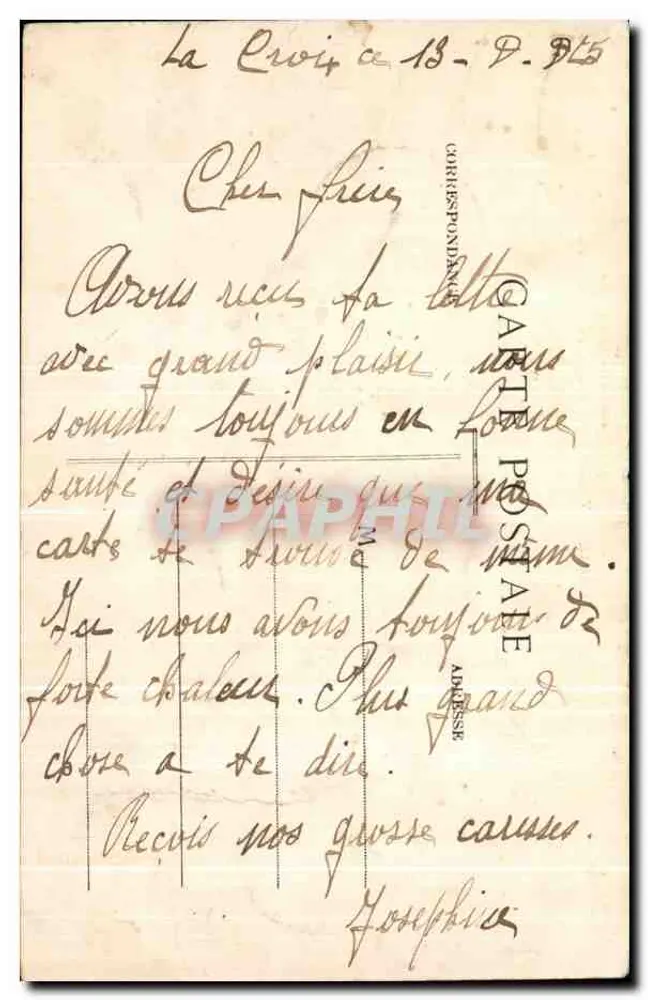 La Croix — Villa « L.A. SERRE » am Grand Hôtel d'Angleterre — Malic, Foto, La Croix - Rückseite