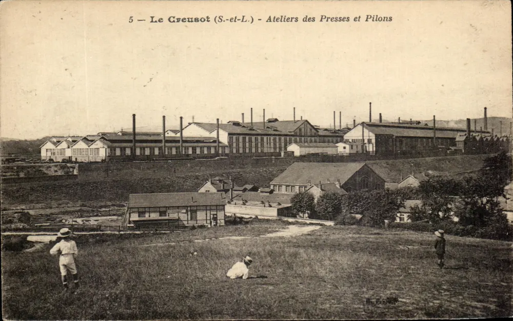 Le Creusot (S.-et-L.) — Ateliers des Presses et Pilons — Éditeur B. F. D. (n°5) - Recto