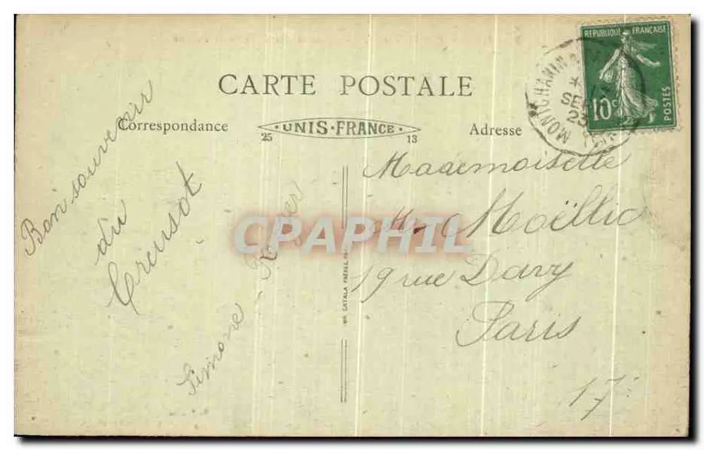 Le Creusot (S.-et-L.) — Ateliers des Presses et Pilons — Éditeur B. F. D. (n°5) - Verso
