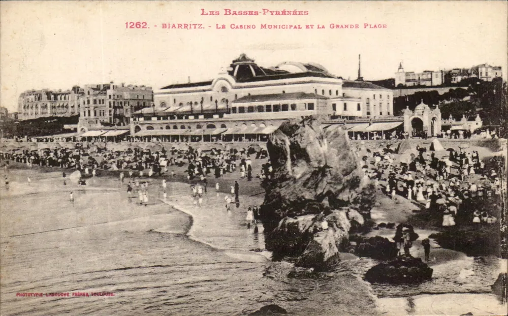 Biarritz - Das Municipale Casino und die Grande Place — Les Basses-Pyrénées, n°1262, Phototype Labouche Frères Toulouse - Vorderseite