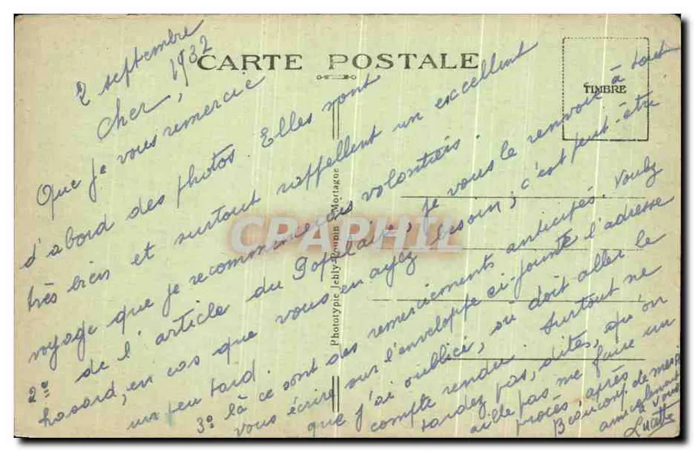 Fouras-les-Bains — Porto Nord — Editore Phanotypie Léby-Romain, n°29 - Verso