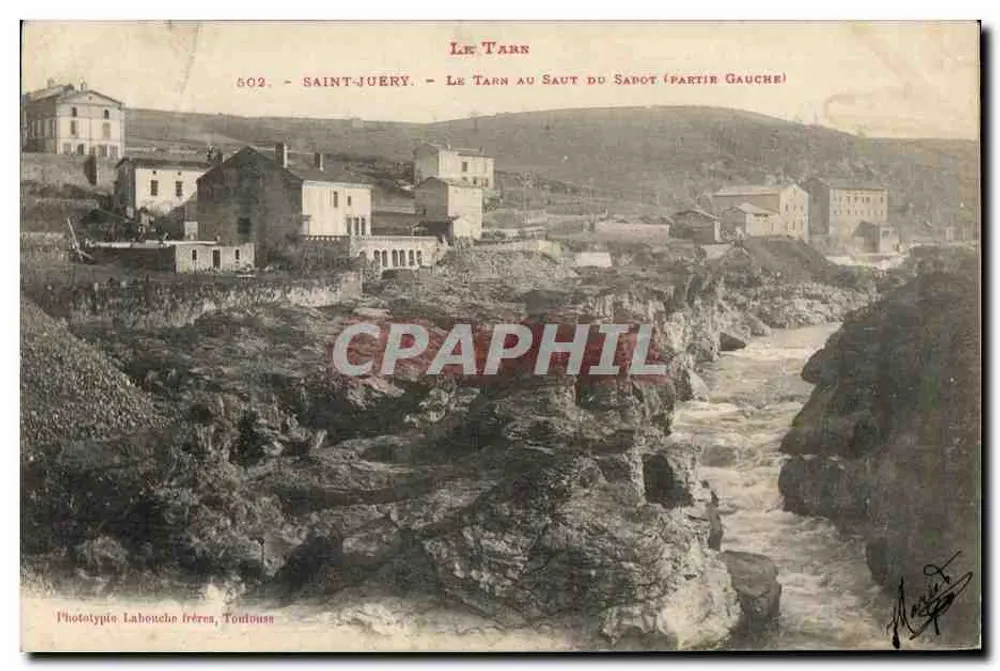 Saint-Juery — Der Tarn am Saut du Sabot (linker Teil) — Phototypie Labouche frères, Toulouse, Nr. 502 - Vorderseite