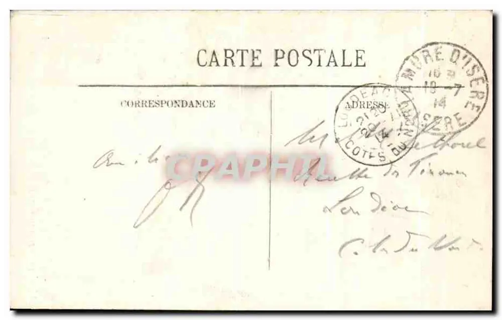Le Dauphiné — Ligne de la Mûre, vue de la Voie — éditeur inconnu, n° 15 - Rückseite