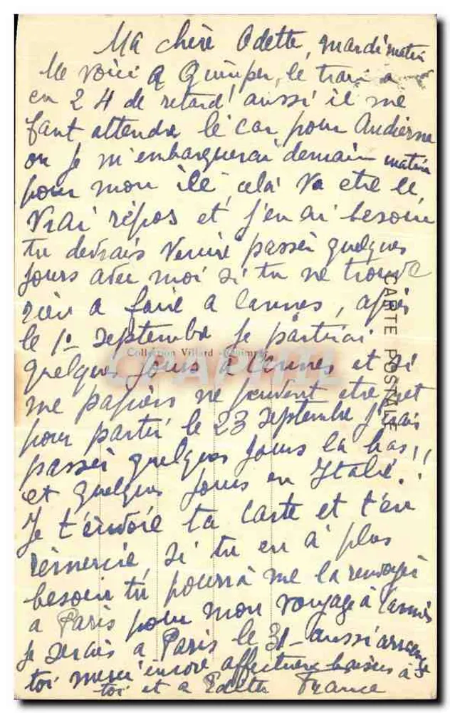 Quimper - Turm der alten Befestigungen — JOB, Nr. 3768 - Rückseite